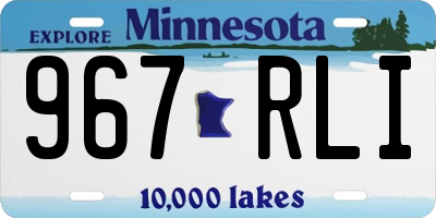 MN license plate 967RLI