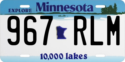 MN license plate 967RLM