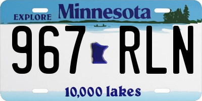 MN license plate 967RLN