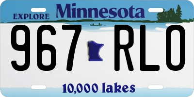 MN license plate 967RLO