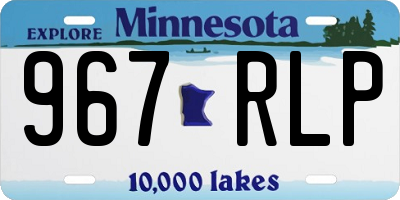 MN license plate 967RLP