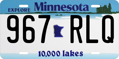 MN license plate 967RLQ