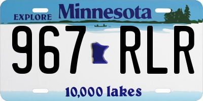 MN license plate 967RLR