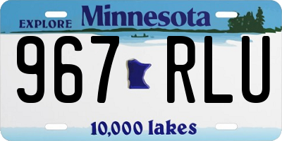 MN license plate 967RLU