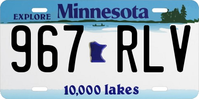 MN license plate 967RLV