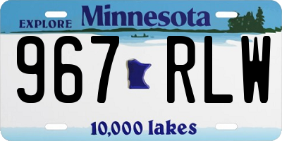 MN license plate 967RLW