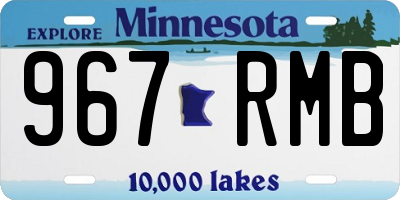 MN license plate 967RMB