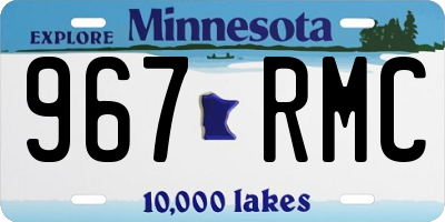 MN license plate 967RMC