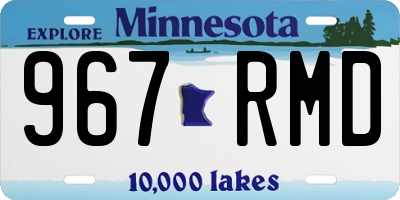 MN license plate 967RMD