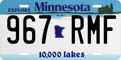 MN license plate 967RMF