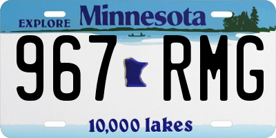 MN license plate 967RMG