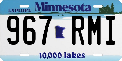 MN license plate 967RMI