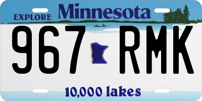 MN license plate 967RMK
