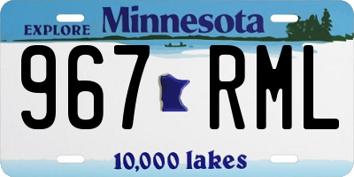 MN license plate 967RML