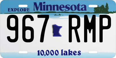 MN license plate 967RMP