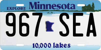 MN license plate 967SEA