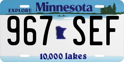 MN license plate 967SEF