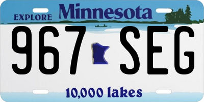 MN license plate 967SEG
