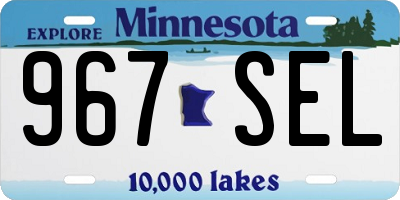 MN license plate 967SEL