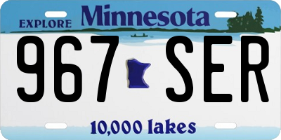 MN license plate 967SER