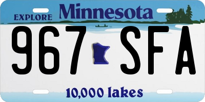 MN license plate 967SFA