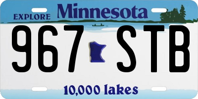 MN license plate 967STB