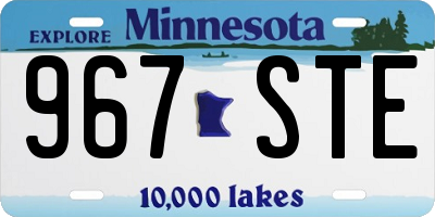 MN license plate 967STE