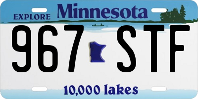 MN license plate 967STF