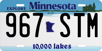 MN license plate 967STM
