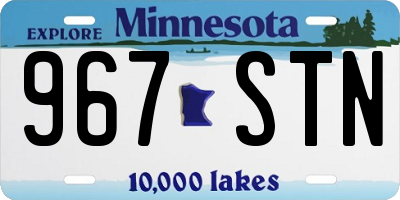 MN license plate 967STN