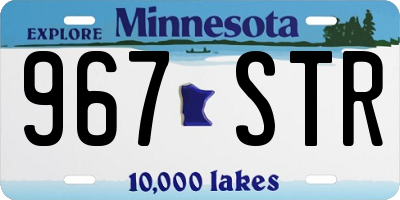 MN license plate 967STR