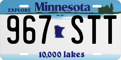 MN license plate 967STT
