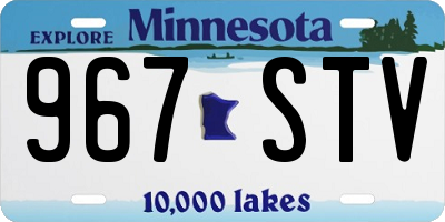 MN license plate 967STV