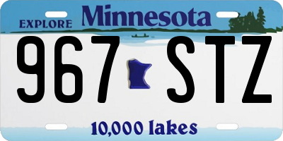 MN license plate 967STZ