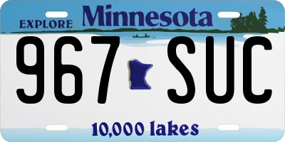 MN license plate 967SUC