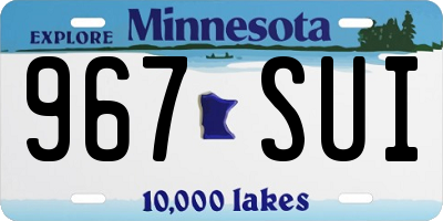 MN license plate 967SUI