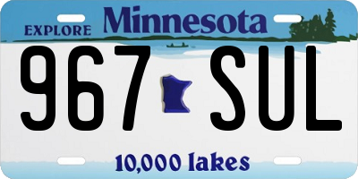 MN license plate 967SUL
