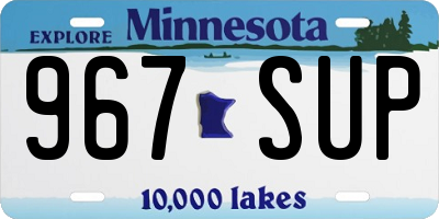 MN license plate 967SUP