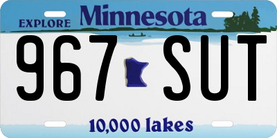 MN license plate 967SUT