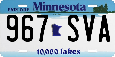 MN license plate 967SVA