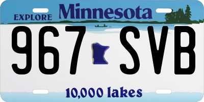 MN license plate 967SVB