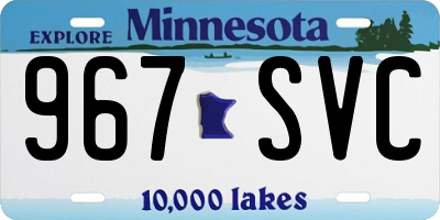 MN license plate 967SVC