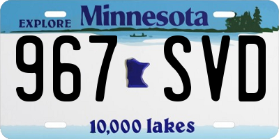 MN license plate 967SVD