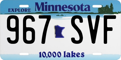 MN license plate 967SVF