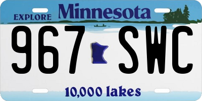 MN license plate 967SWC