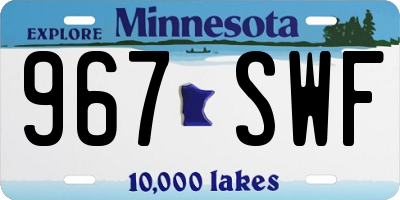 MN license plate 967SWF