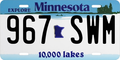MN license plate 967SWM