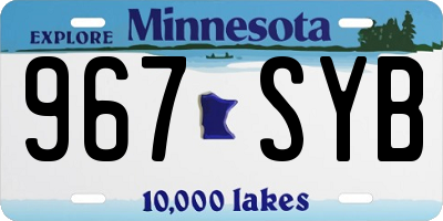 MN license plate 967SYB