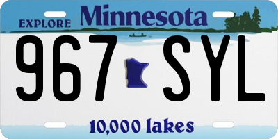 MN license plate 967SYL
