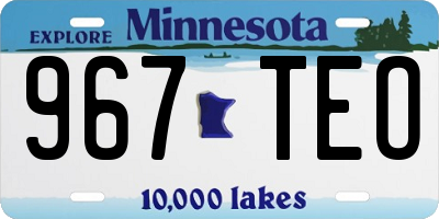 MN license plate 967TEO